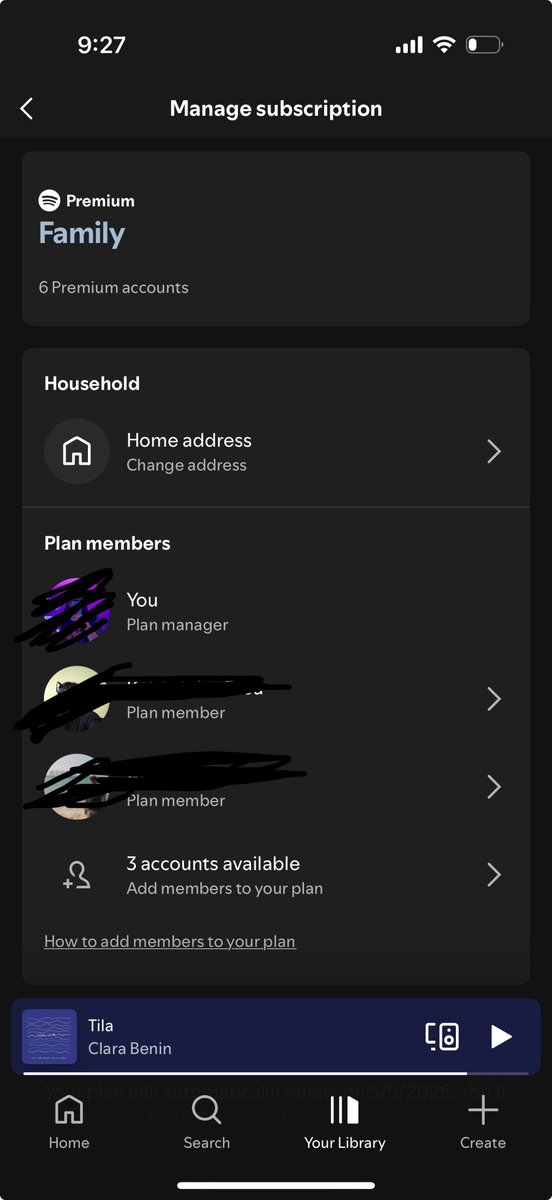 pse_08's tweet photo. wts lf spotify premium family plan ph

- ₱55 per month
- legally paid, via fam invite 
- own account
- preferably for long term sub
- 3 slots available

mop: gcash
dm/reply if interested 

🏷️ spotify kahati wts lfb bns ph https://t.co/jzQySSvJBO