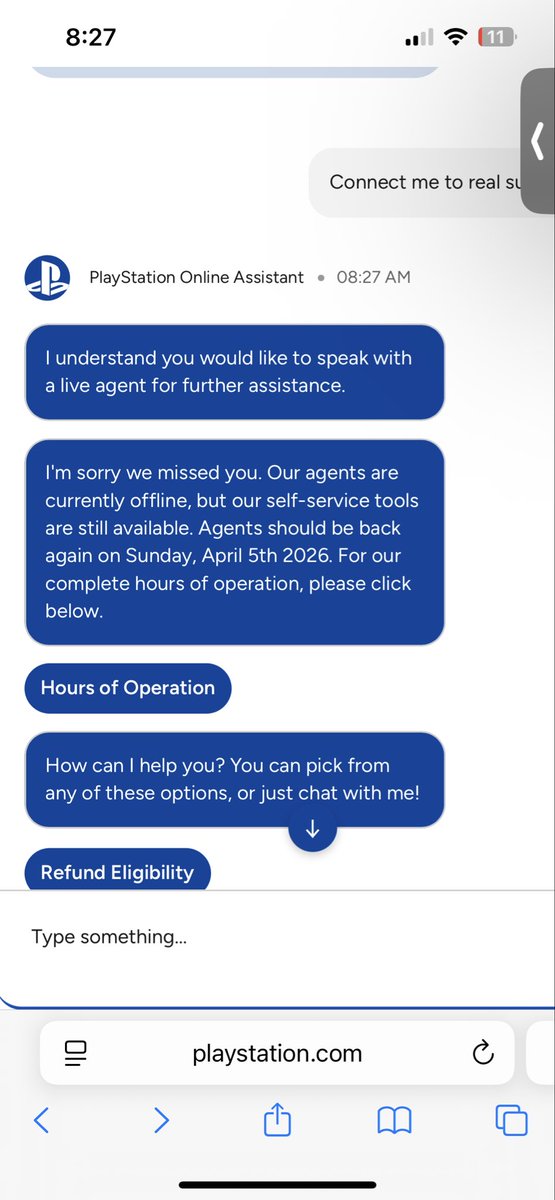 Dope9567's tweet photo. @PS_Support_US it says you’re hrs are at 8Am it’s past that and yet no help in site you’re company is complete shit https://t.co/hl5JQaKIeV