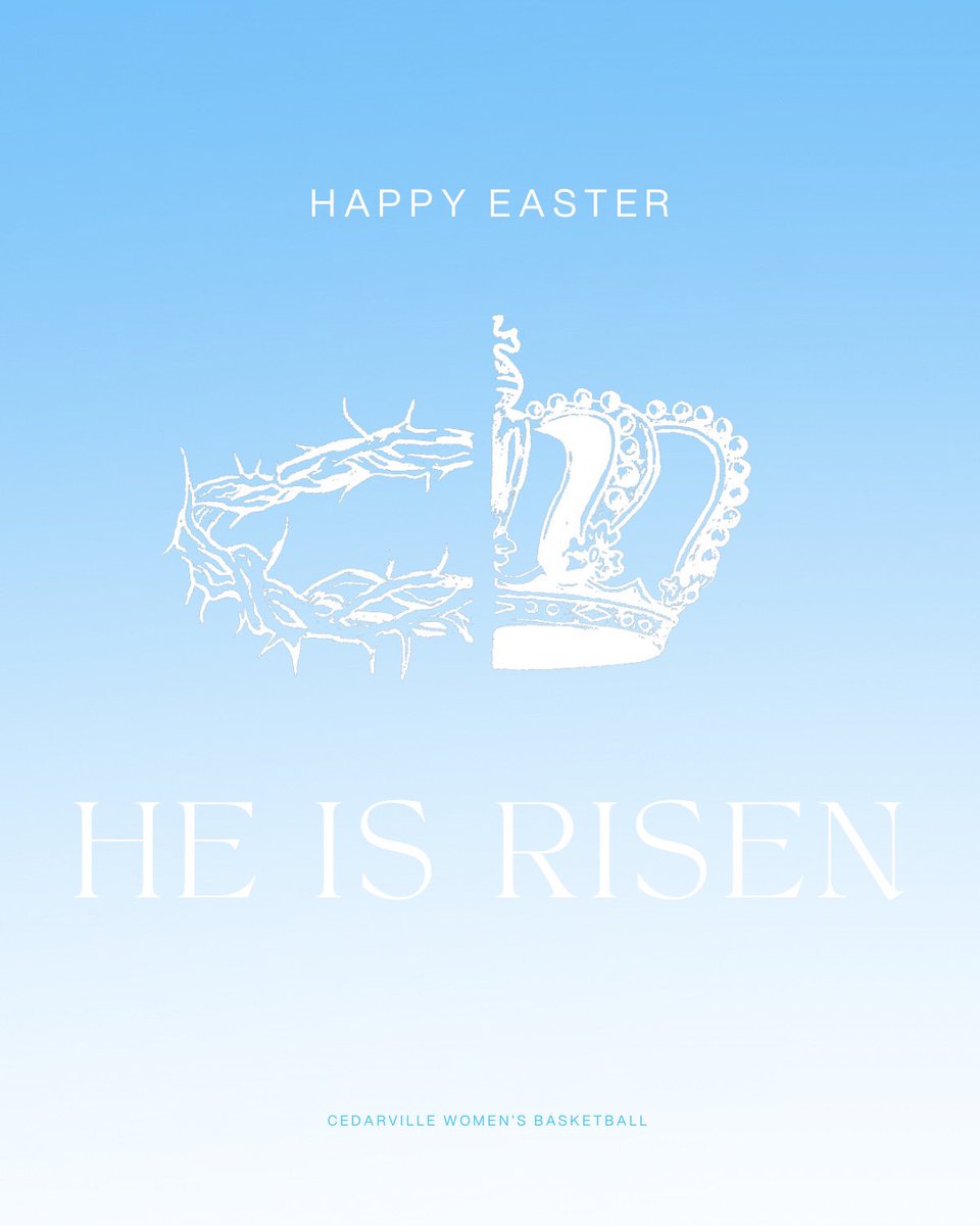 CedarvilleWBB's tweet photo. Who for the joy that was set before him endured the cross, despising bthe shame, and is seated at the right hand of the throne of God. Hebrews 12:2

Thankful for the empty tomb! He is risen!
#Easter | #heisrisenindeed✝️ | #cedarvillewbb https://t.co/9FYUJ0SMzV