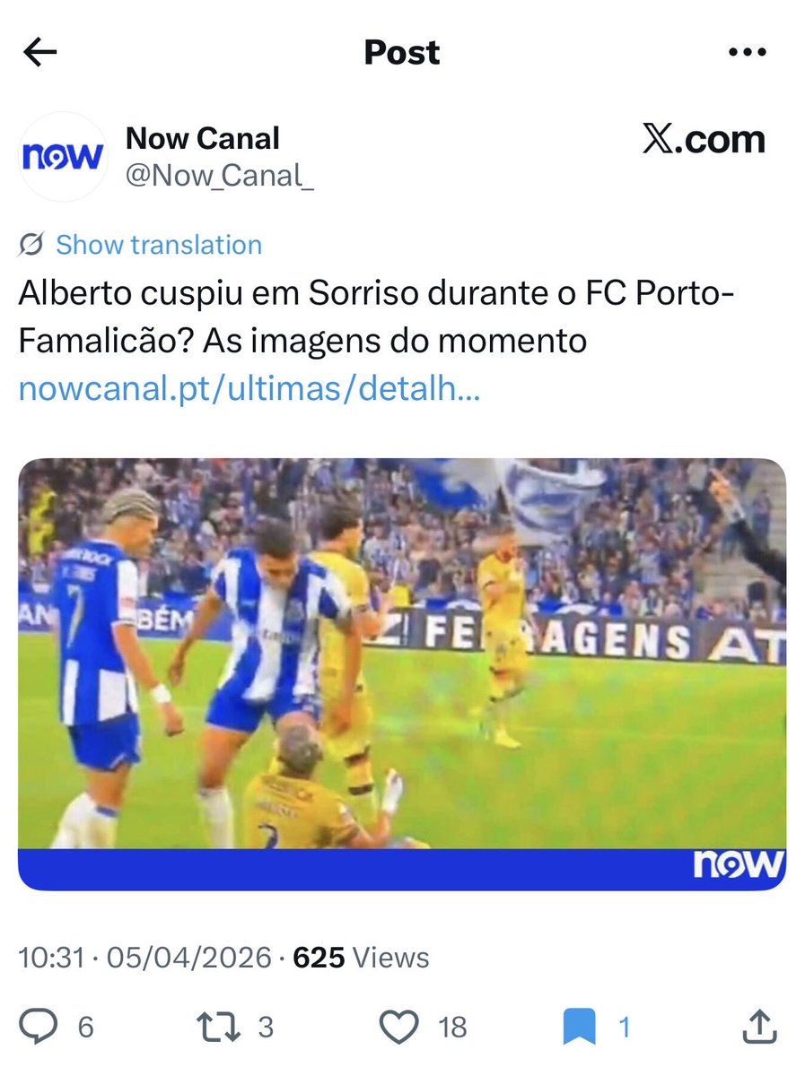 ruicunh's tweet photo. @Now_Canal_ em momento algum se vê cuspidela!
O A.Costa Já desmentiu!
Em momento algum se vê o Sorriso a queixar-se de cuspidela!
Já ouviram os intervenientes, o Sorriso, fizeram o vosso trabalho?
Espero que o Alberto e o deptº juridico do @fcporto vejam este JORNALIXO
#NOWOUT https://t.co/OCm1DPEk6v