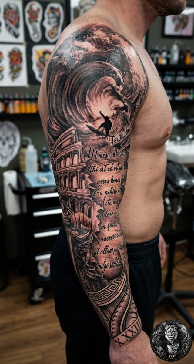 TatStudio_Rish1's tweet photo. Power, history, and resilience—captured in one flowing composition. 🌊
#RealisticTattoo #SleeveTattoo #BlackAndGreyTattoo #RomanTattoo #WaveTattoo #SurferTattoo #EuropeTattoo #UKTattoo #GermanyTattoo #FranceTattoo #ItalyTattoo #TattooDesign #CustomTattoo #TattooArtist #TattooArt https://t.co/T09zrxCiMG