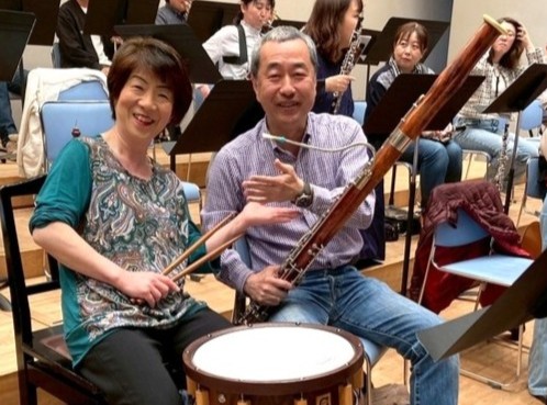 akihikobsn's tweet photo. 今日は「防府音楽祭スプリングセミナー2026」の「オーケストラ・フェスティバル」でした。

お隣りクラリネットはご存じ松川さん。
昨年秋のトリオダンシュ以来。

今回「ボレロ」のスネアを叩くのに呼ばれた都響の西川さん。芸大の同級生でウン十年ぶりの再開‼️😆 https://t.co/osnNY1G4SS