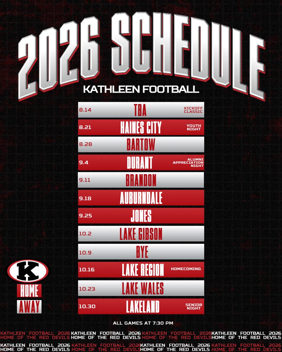 Kathleen Red Devils Football tweet media