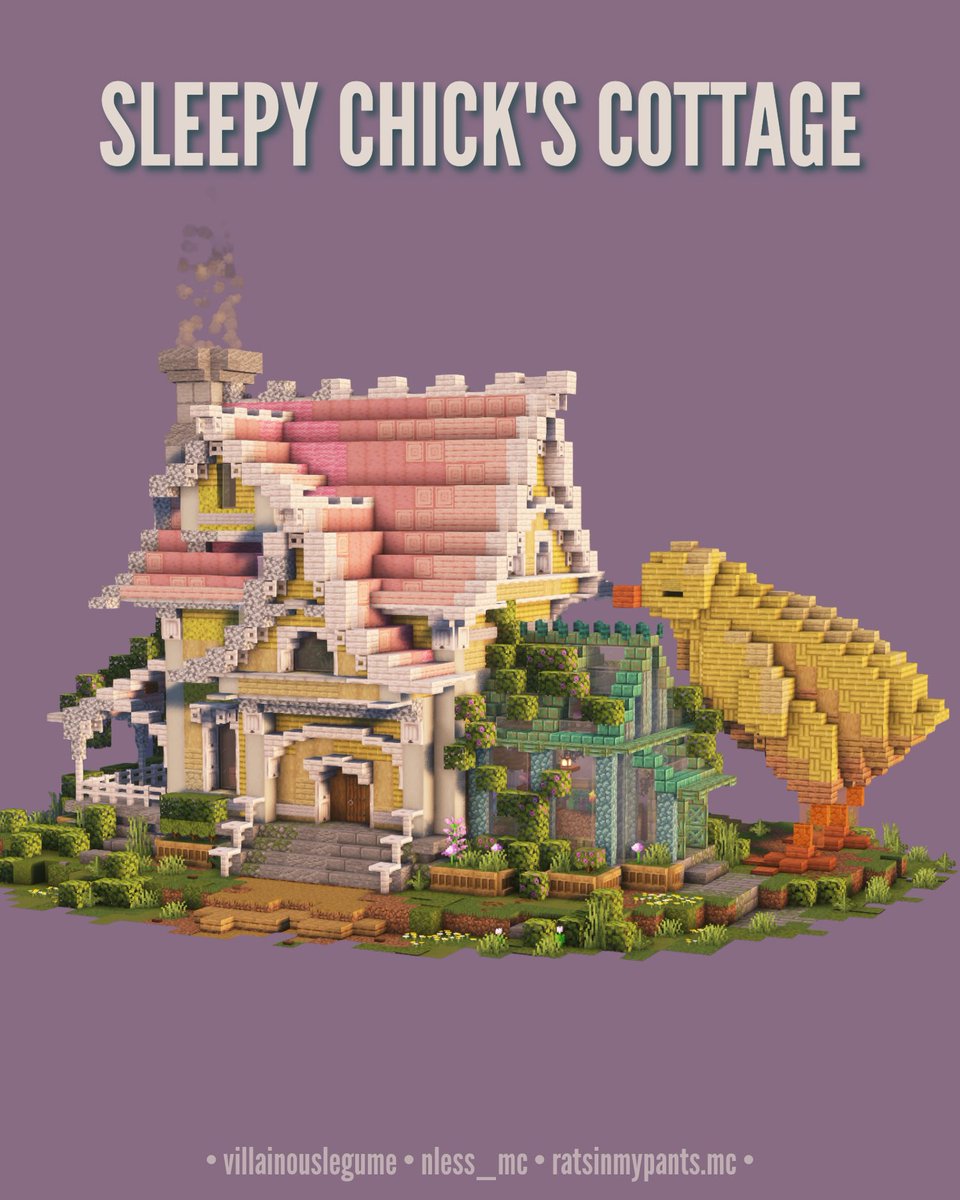 legumebuilds's tweet photo. Sleepy Chickβs Cottage π₯
Built with nless_mc and ratsinmypantsmc on Instagram!
ββββββββββββββββββ
π·οΈ- #minecraftbuilding #minecraftdesign #easter #minecraft https://t.co/ulYRaHOcqV