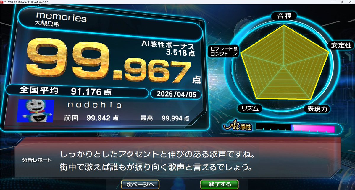 nodchip@tanuki- tweet media