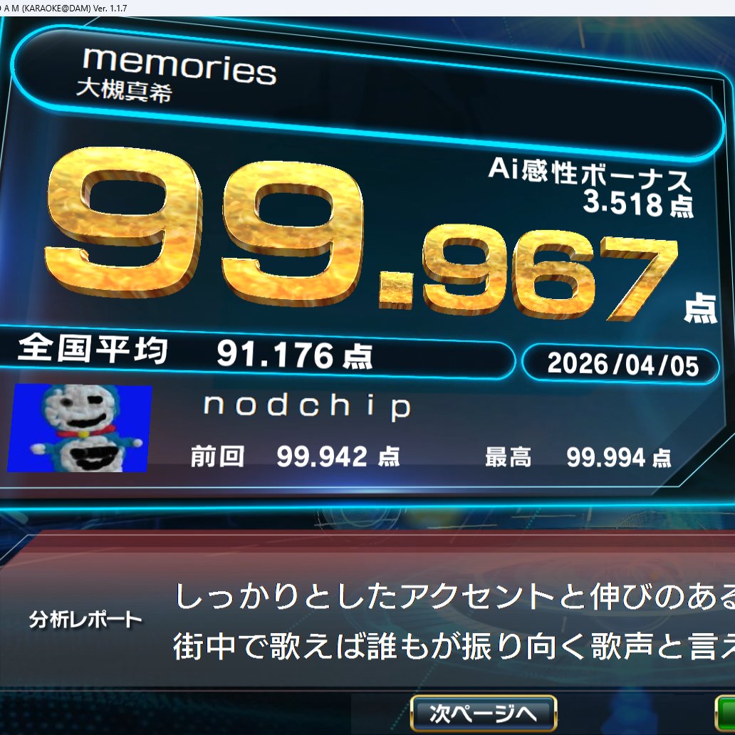 nodchip@tanuki- tweet media