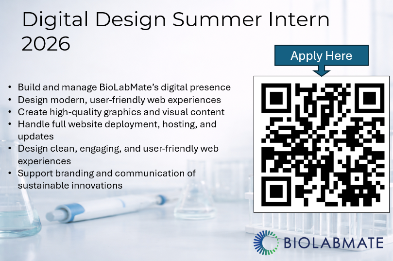 biolabmate's tweet photo. We’re excited to announce an opportunity for a Digital Design Intern (Spring/Summer 2026) at BioLabMate. This role focuses on building our digital presence through web design, graphics, and full website deployment, contributing to the communication of sustainable, seaweed-based innovations.

We would like to sincerely thank Memorial University of Newfoundland for supporting this opportunity and helping us engage talented students in advancing cleantech innovation

Link: https://t.co/U8Pao9wYiT