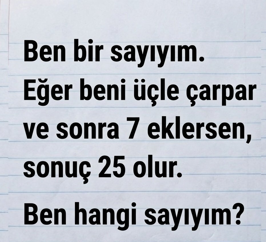 Ben hangi sayıyım......?
