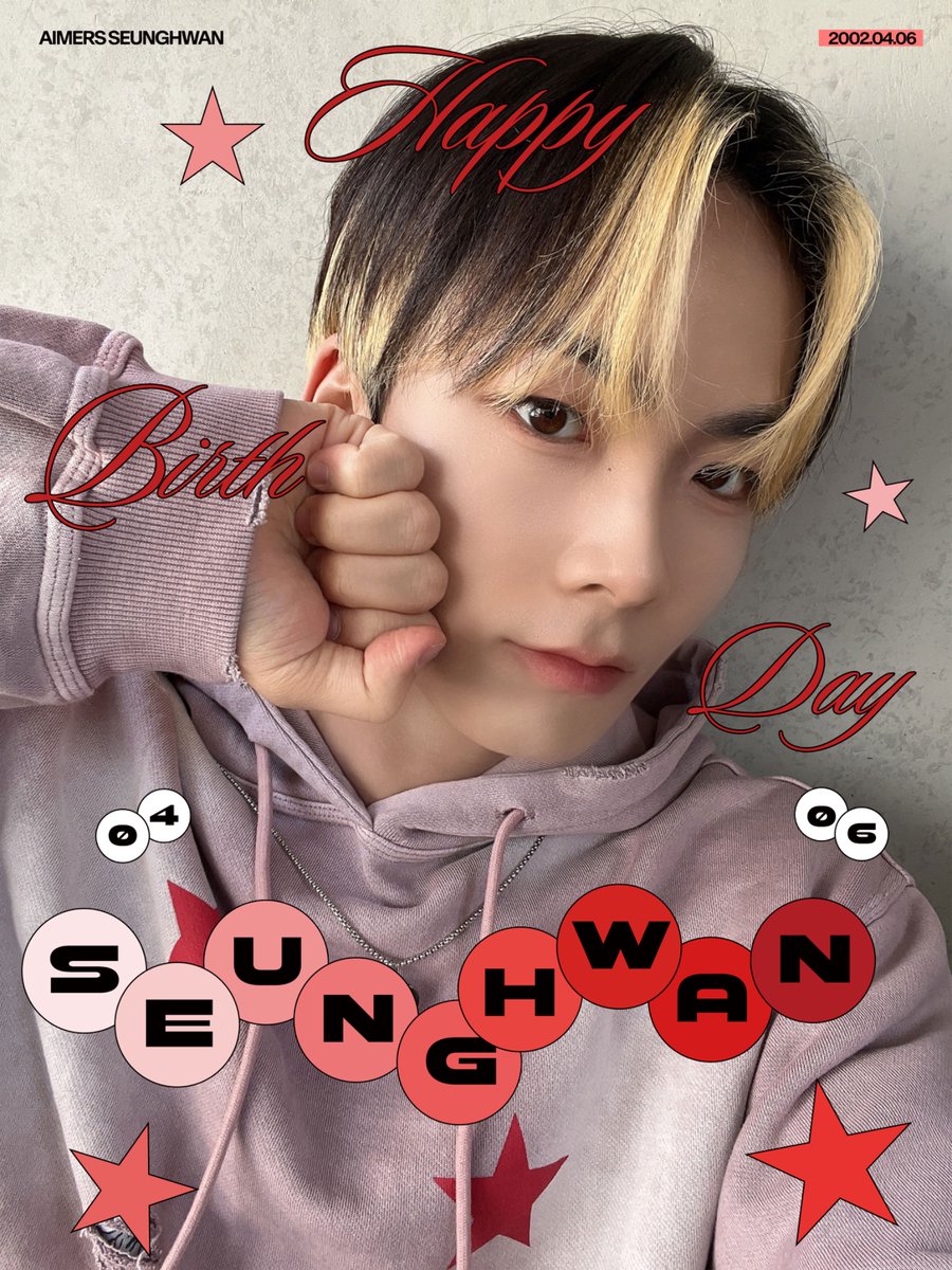 AIMERS_AMRS's tweet photo. [🥳]  

#HAPPY_SEUNGHWAN_DAY

HAPPY BIRTHDAY SEUNGHWAN ❤️
2002.04.06 🎂

#AIMERS #에이머스 #SEUNGHWAN #승환 https://t.co/y21uiDBtat