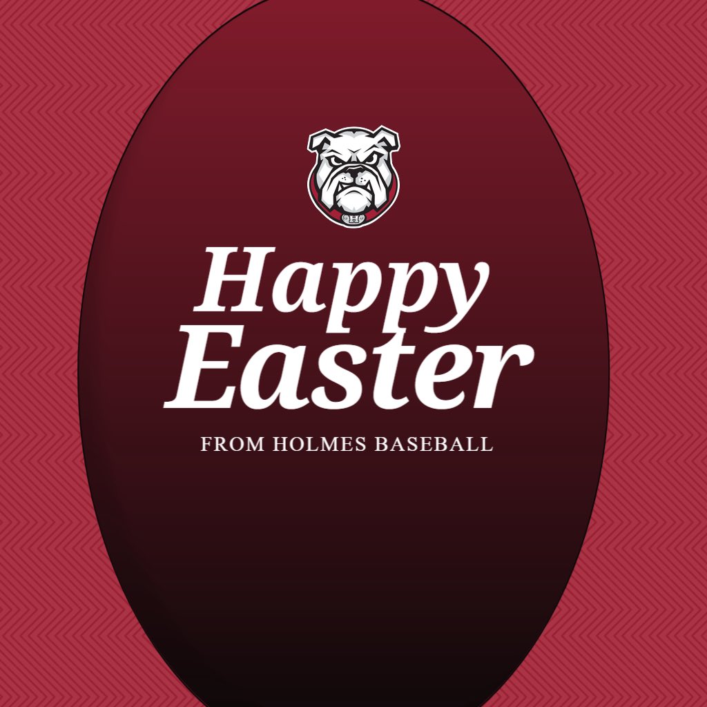 HolmesCCBSB's tweet photo. Rejoice—He is risen! Happy Easter from Holmes Baseball! https://t.co/obXICwLQ78