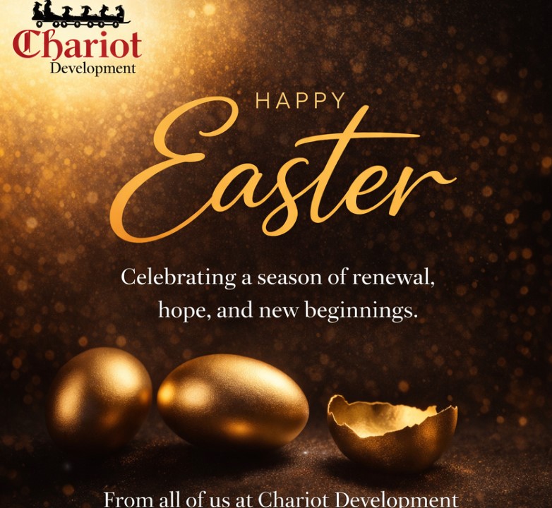 ChariotDevLtd's tweet photo. Happy Easter from all of us at Chariot Development 
A season of renewal, hope, and new beginnings. May your home be filled with peace and joy.
#easterweekend https://t.co/yPlhSdcYA3