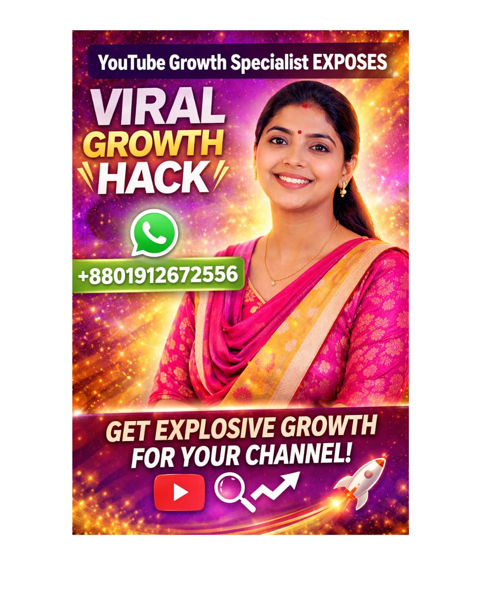 rumpadigi's tweet photo. 🚀 Want to go VIRAL on YouTube?
💡 Secret Growth Hack Revealed!
📈 Boost Views • Subscribers • Revenue

💬 DM on WhatsApp NOW 👉 +8801912672556
⚡ Limited Spots Available!

#YouTubeGrowth
#YouTubeTips
#YouTubeStrategy
#GrowOnYouTube
#YouTubeMarketing
#YouTubeSuccess https://t.co/PufZo4wxtP