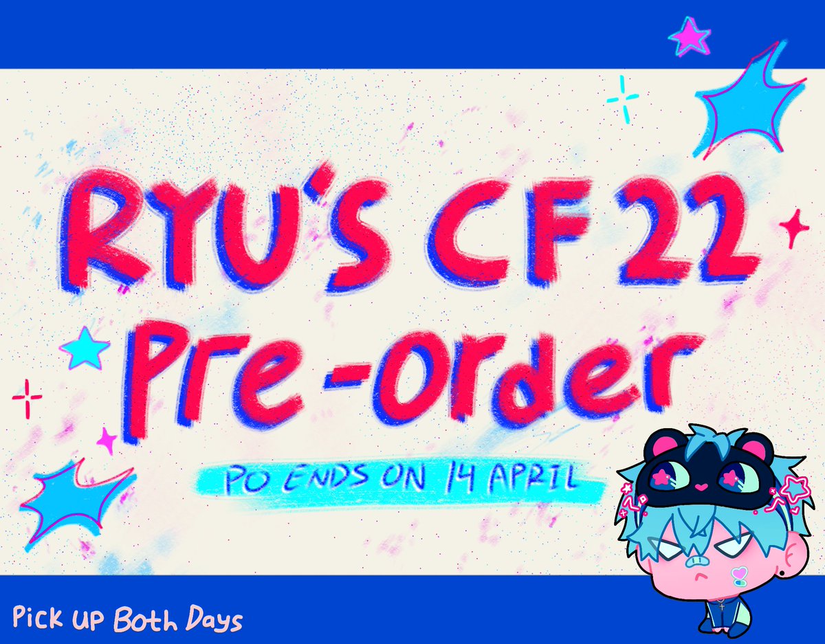 Ryu's #Cf22 Pre-order 🌟

🗓️ Close at 14 April 2026
💫Both days | Booth TBA | Tokek melayang 
🎇ALNST, OMORI, BLOOM INTO YOU, TGSWIIWAGAA, Mouthwashing 

🔗Link in reply 👇 

#Cf22catalogue #comifuro