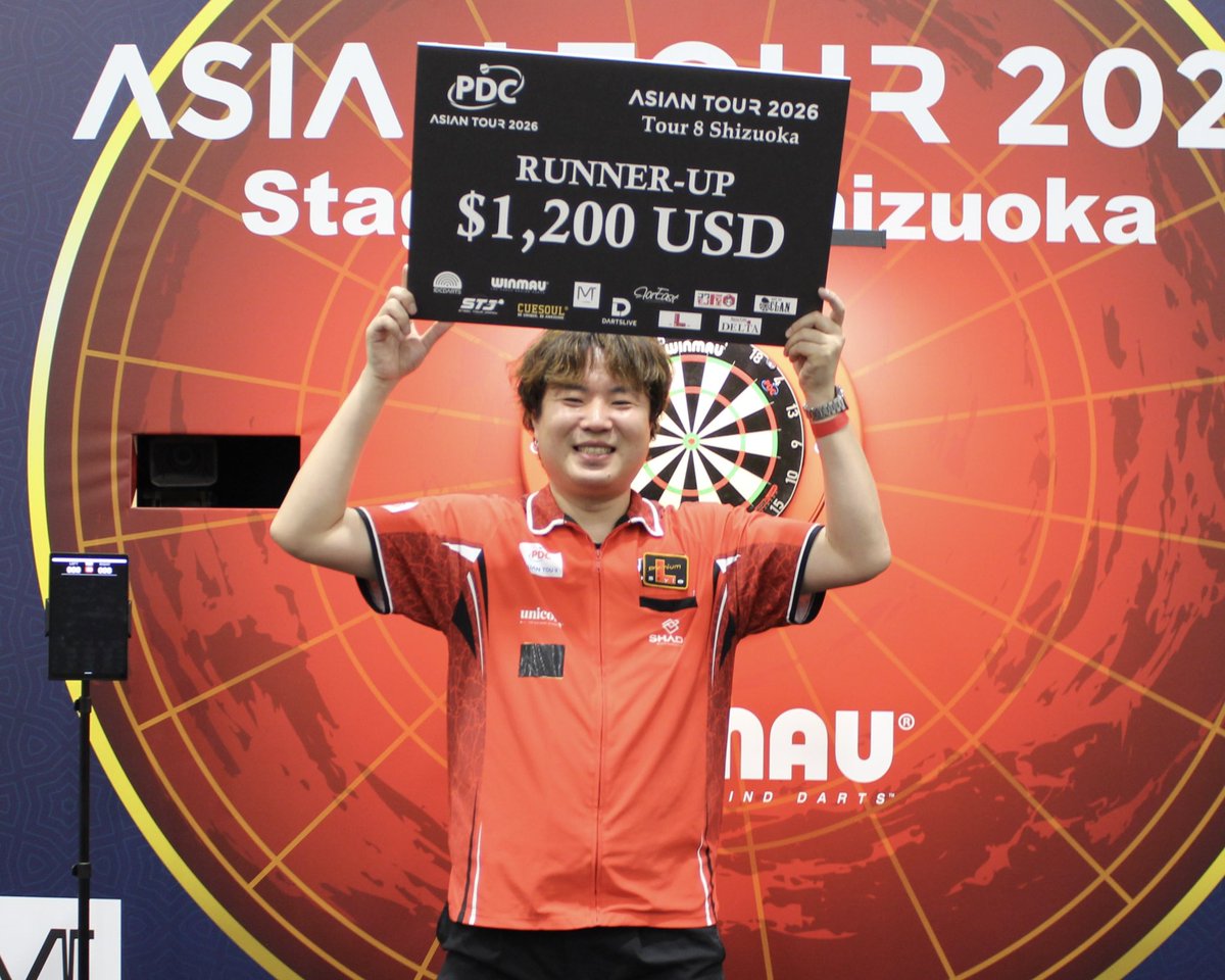 UnicornDartsJP's tweet image. 【PDC ASIAN TOUR 2026🎯】
2026年4月4日(土)・5日(日)

STAGE8にて有原竜太選手が準優勝🥈、STAGE7にて龍波光彦選手がTOP4🥉を収めました！
おめでとうございます🎊

選手の皆様2日間お疲れ様でした！

#unicorn 
#unicornjapan 
#teamunicorn
#pdcasiantour