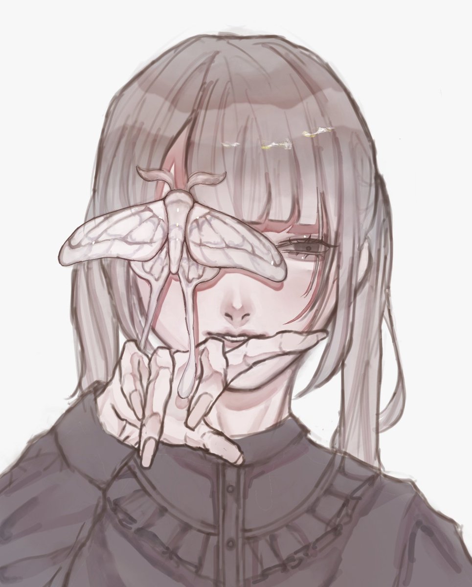 hekariyu's tweet photo. ｢moth｣
 #イラスト  #oc  
#絵描きさんと繋がりたい https://t.co/O40JizIaqA