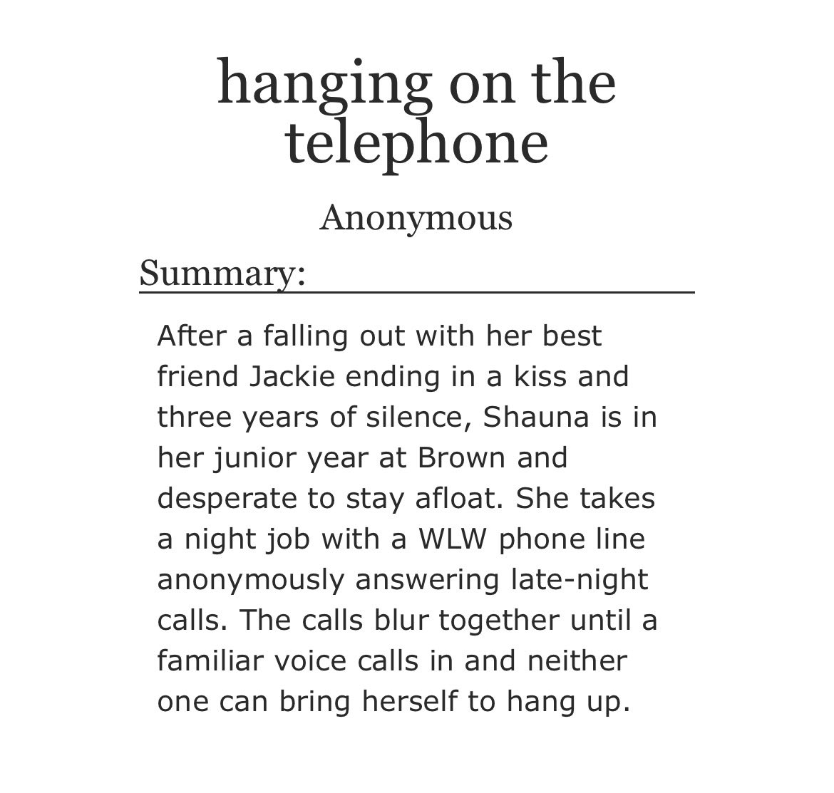 JackieShauna Fic of the Day tweet media