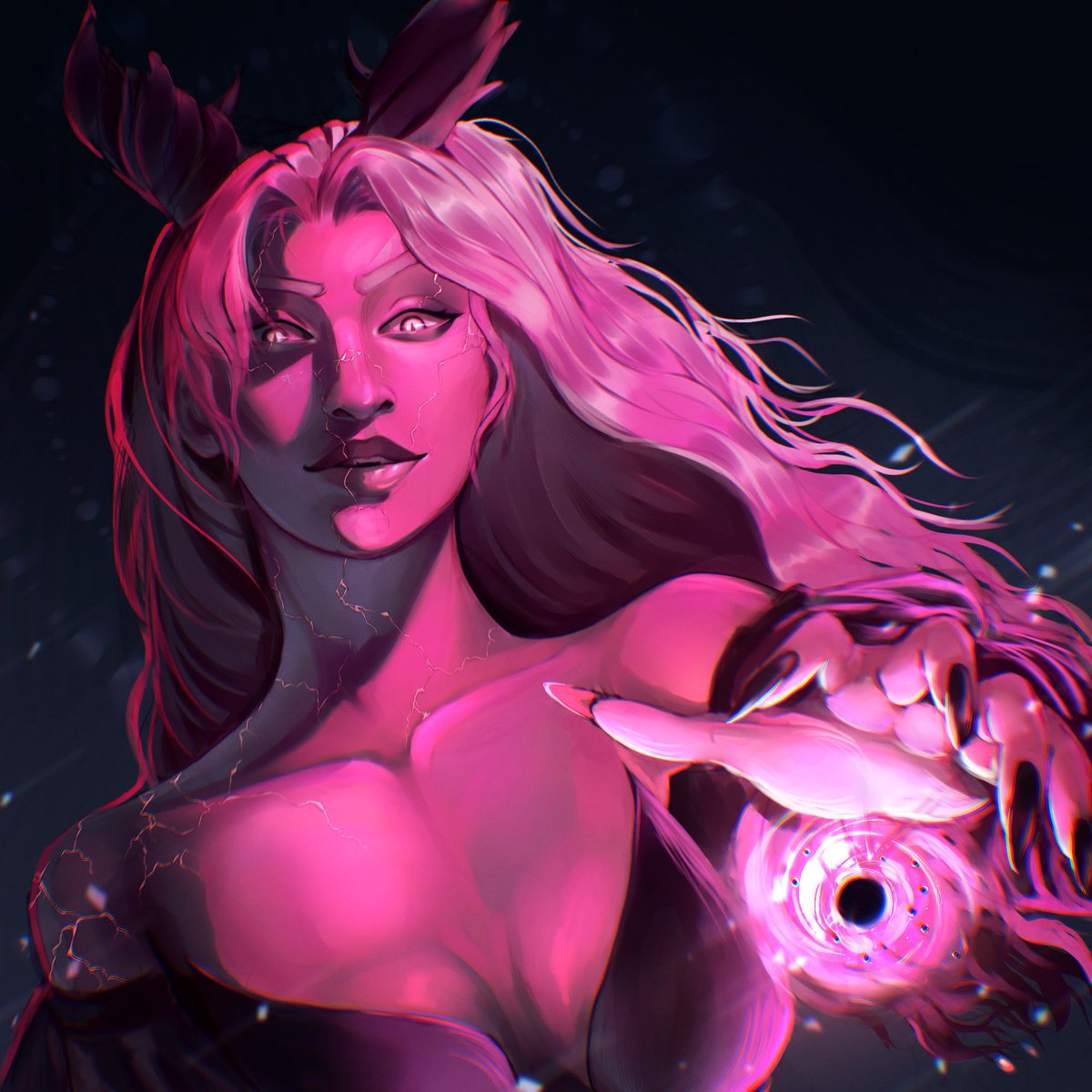 auroraaesthetik's tweet photo. This was supposed to be a quick portrait pratice between bigger projects 😑 Welp. Five redos and two mental breakdowns later at least I have a new pfp. #digitalart #oc #dndart https://t.co/4TSg83xaw0