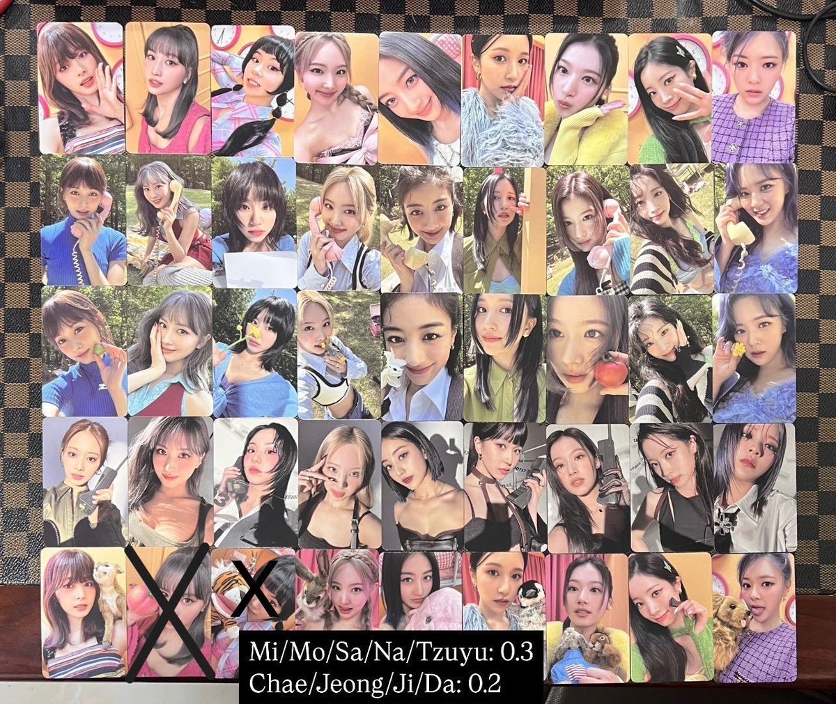 PeachyCardeu2t's tweet photo. ✨ 트와이스 포카 양도 | TWICE Photocard Sale ✨
🚛 배송비 0.2

💚 나연 정연 모모 사나 지효 미나 다현 채영 쯔위
💚 Nayeon Jeongyeon Momo Sana Jihyo Mina Dahyun Chaeyoung Tzuyu

📩 DM 주세요 | DM to claim
#twice #photocard #포카양도 https://t.co/o2pixPlClK
