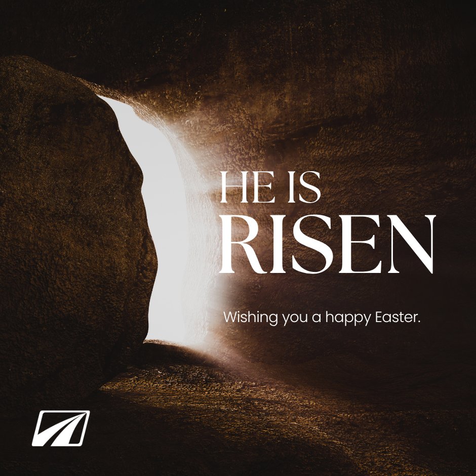 “He is not here; he has risen, just as he said.” – Matthew 28:6
As we celebrate the hope and promise of Christ’s resurrection, we wish you and your family a blessed and joy‑filled Easter. 
Happy Easter - The Bergey Family