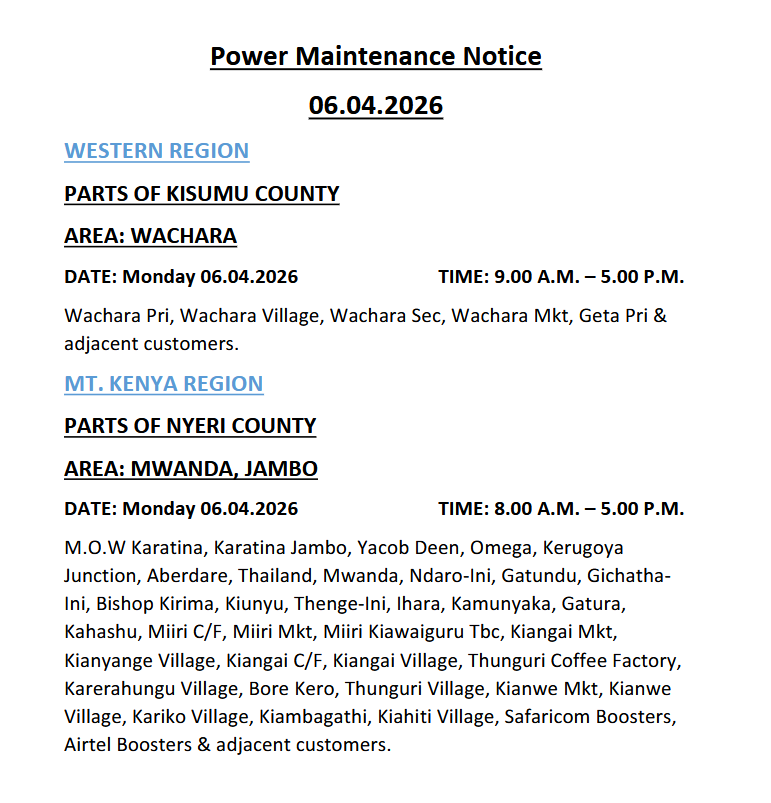 Kenya Power tweet media