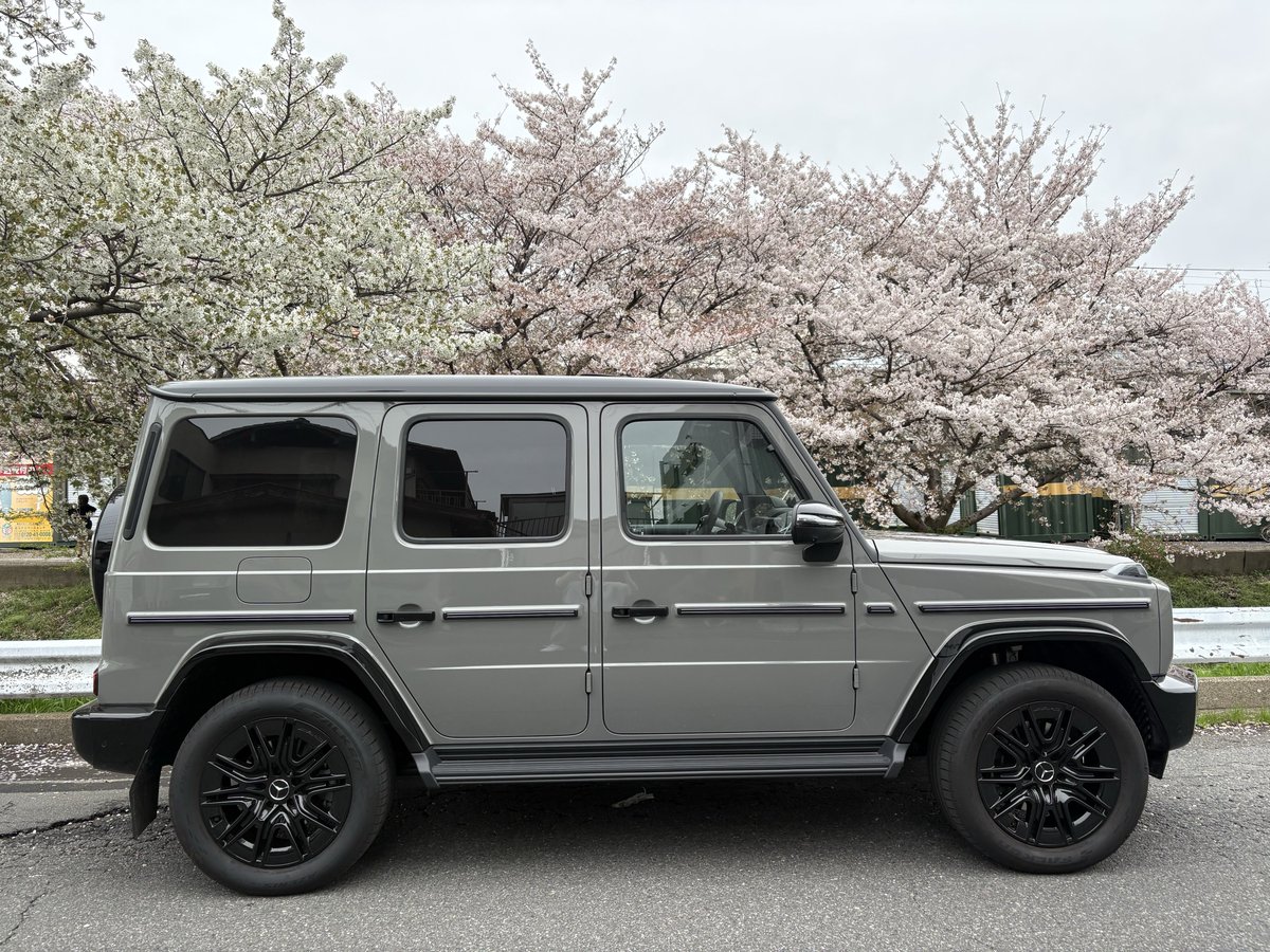 Naohiro0104's tweet photo. 桜と愛車🌸
うーん、、、天気の良い日にまたやり直しますw
曇り空みたいな色のクラシックグレー🩶
ツートンのゲレンデ最&高🩷
#G450d
#ベンツ
#ゲレンデ
#G63 https://t.co/xGToqWBeqZ