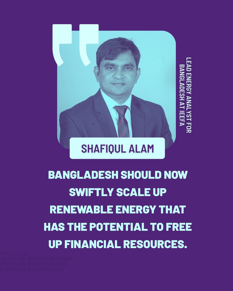 bdpowerpathways's tweet photo. For a developing country like 🇧🇩 with #LNG -import-based economy, it means more money is lost, worsening the financial crisis. Hence, now is the time to invest significantly in #renewableenergy. More 👇 in a recent op-ed by @Shafiqson of @ieefa_institute 
https://t.co/vdSytDCu5u https://t.co/Pu05ubwL5a