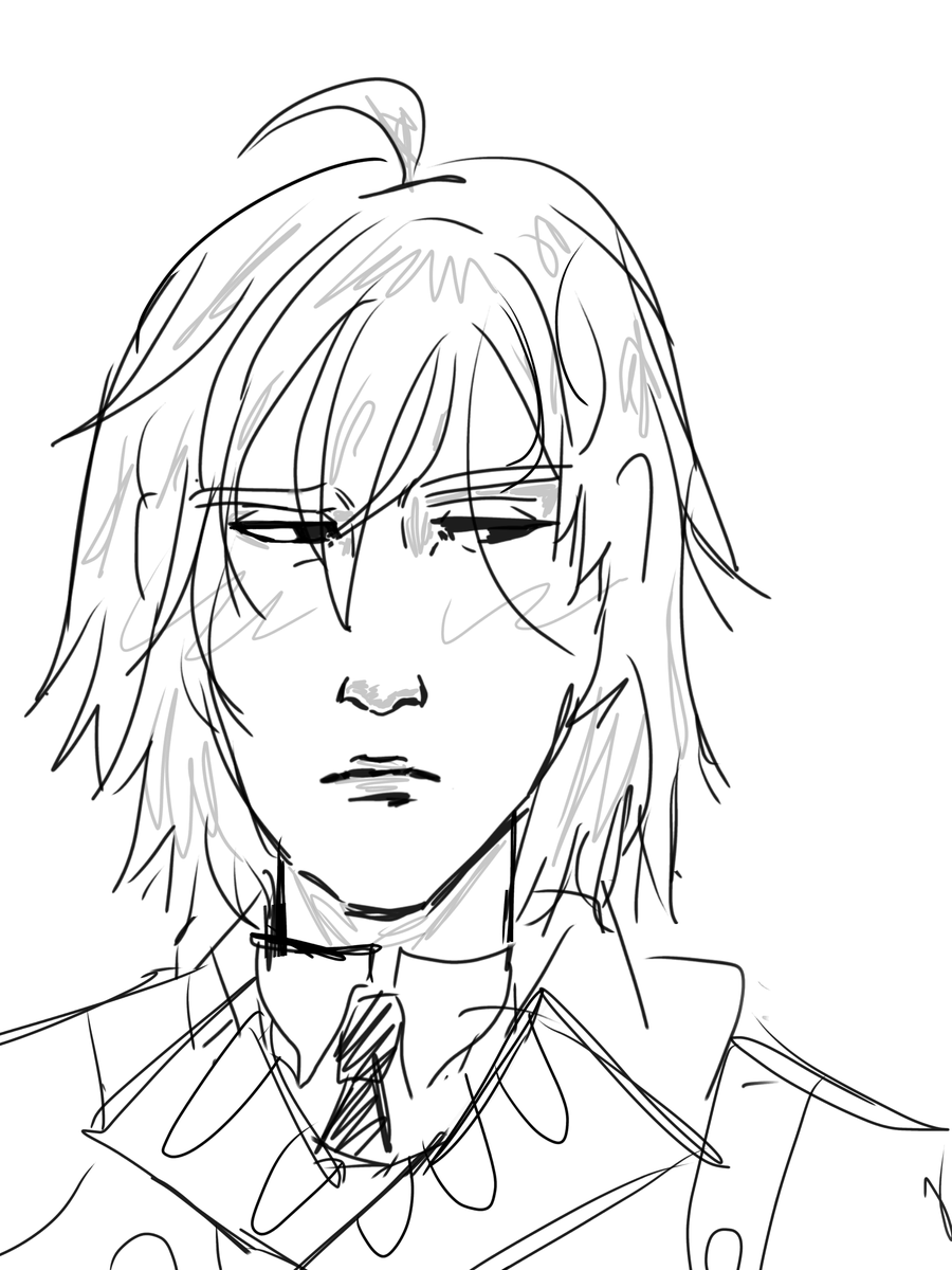 silvvanrouge's tweet photo. // silver wip before my nap 

I hate drawing clothes 🫩

#twst #twstsilver #silvervanrouge https://t.co/wvmtGJcnsp