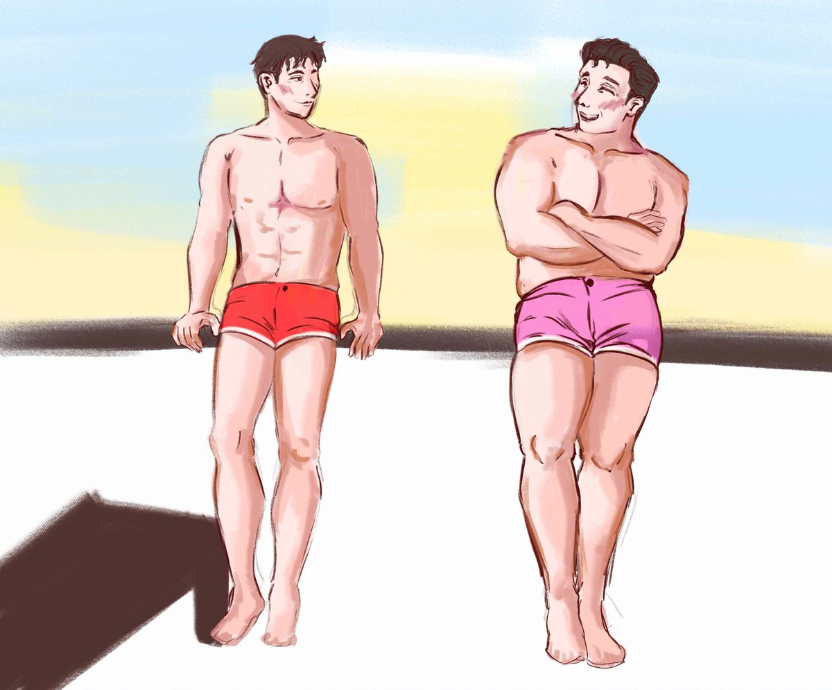 Hindi sila naka heels pero valnieto na nasa beach yey 

Tagging <a href="/Dr_BasilValdes/">Basilio José Segundo Pica Valdes</a> (I tried my best dun sa request mo na physique ni basil HAHAHA sana ok lang hehe) <a href="/AyudanteNieto/">Manuel Nieto y Martínez</a> 

Bakit pink and red na may white? Kasi propaganda shorts ni nonong suot nila