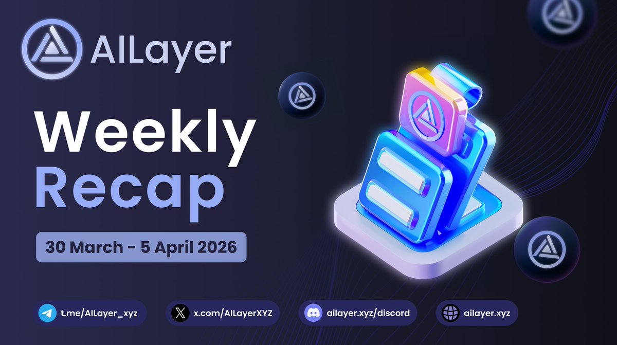 AILayerXYZ's tweet photo. 🗓️ Weekly Recap of #AILayer

Another exciting week of progress! Here's a look at what we achieved from Mar 30 - Apr 5.

🎙️ Hosted EP82 of #AILayerSpaces.
🥂 Collaborated with @CoinWOfficial and @BrcToTheMoon for an insightful AMA session.

#AI #Web3 #Bitcoin #Layer2 https://t.co/HNASaGZffT
