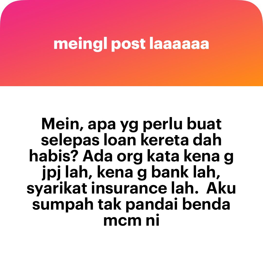 Minta release letter dari bank. Bab geran, kalau takda geran dekat tangan, ang p jpj print dekat kiosk.