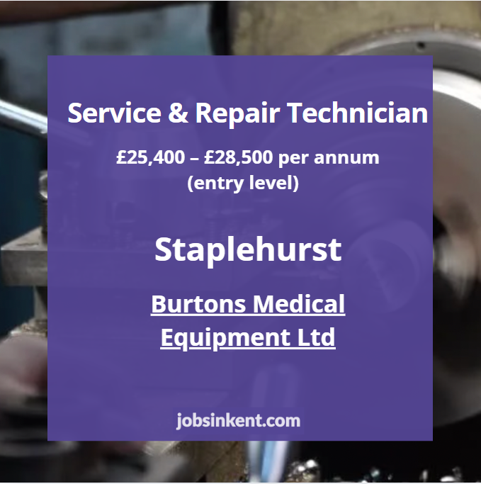JobsInKentcom's tweet photo. Due to ongoing growth, Burtons Medical Equipment Ltd has an exciting opportunity for a Service &amp; Repair Technician to join our busy Service Division at our Kent-based headquarters.
https://t.co/Ke5n0mi3UK https://t.co/n4rY3PZbeV