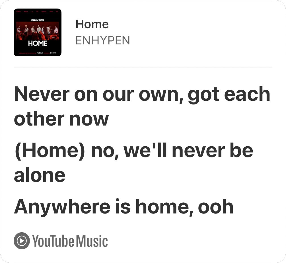 it don’t matter what where we are
got each other now  — home, enhypen ༊*·˚

tag 🏷️ 
#ENGENEs_Ask_BELIFT_for_Accountability #Boycott_BELIFT_for_ENHYPEN