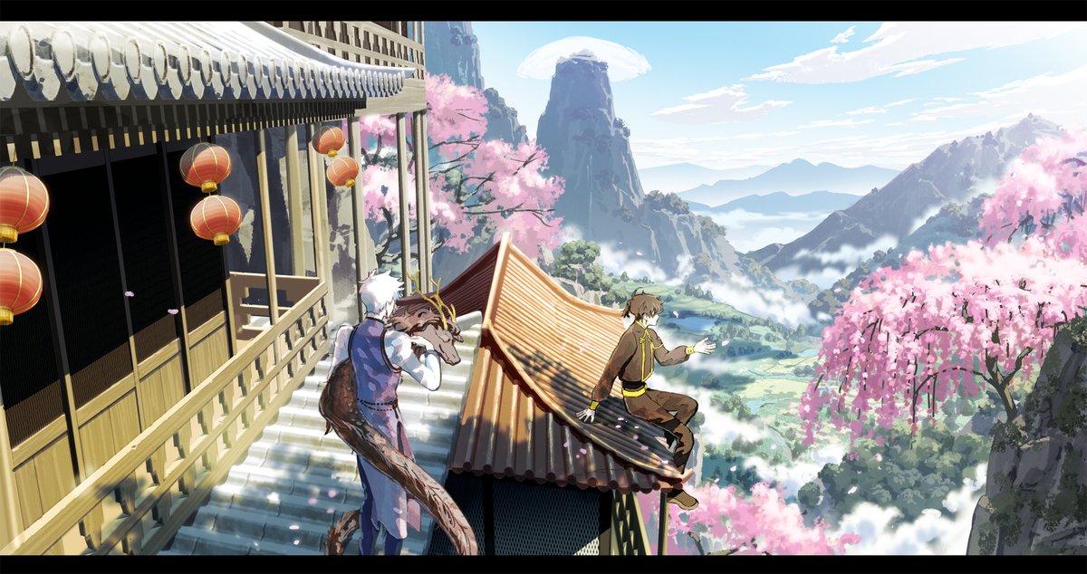 Hibikihibiya's tweet photo. ＃光时 ＃ヒカトキ　＃双龍AU
「小时、黑龙が呼びに来た。ここにいたのか。」

ていう妄想… https://t.co/l8ZE1EqzzS