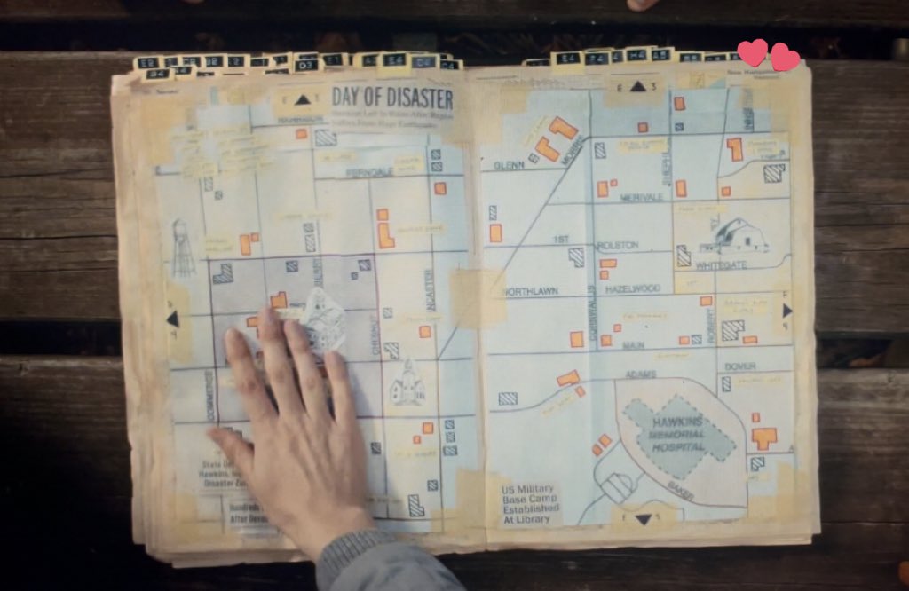 juno_comet's tweet photo. Found another timeline (?) difference!

You can see in this scene Mike opens the book and then immediately moves to pour the figures.

When it cuts to him pouring them out, the page is completely different.

#lovewinsgate https://t.co/7CRKxurChA