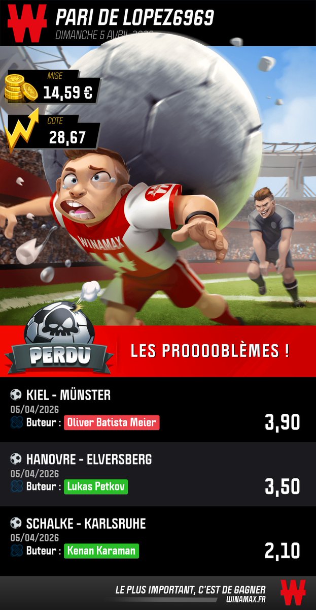DeadGone6's tweet photo. @WinamaxSport il sort sur blessure au bout de 15min https://t.co/EGxeyuBl9I