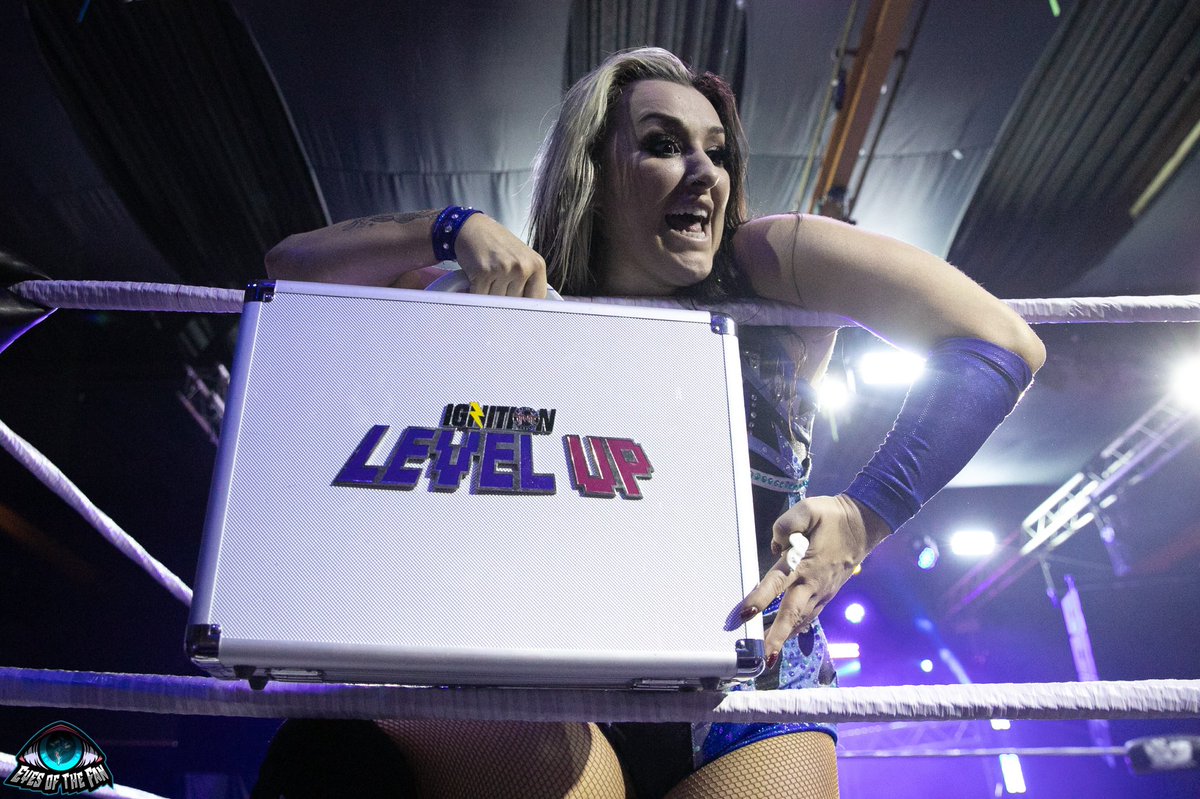 TNTExtremeWres's tweet photo. After a hard-fought battle against four other game competitors, Alexxis Falcon came out winner of the Women's Level Up Briefcase!

What's next for Falcon in TNT?! https://t.co/XZjTuujEgf