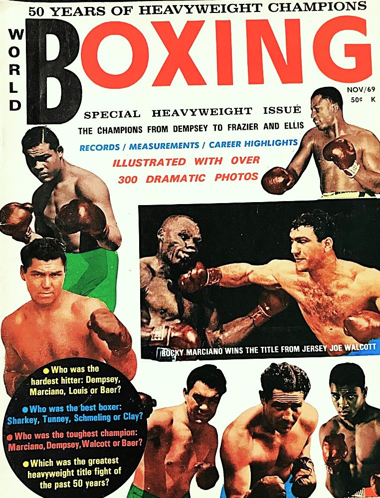 HVYWeightHeroes's tweet image. A gallery of big man legends and all-time greats on the cover of World Boxing magazine in 1969. #Heavyweight #History #Boxing