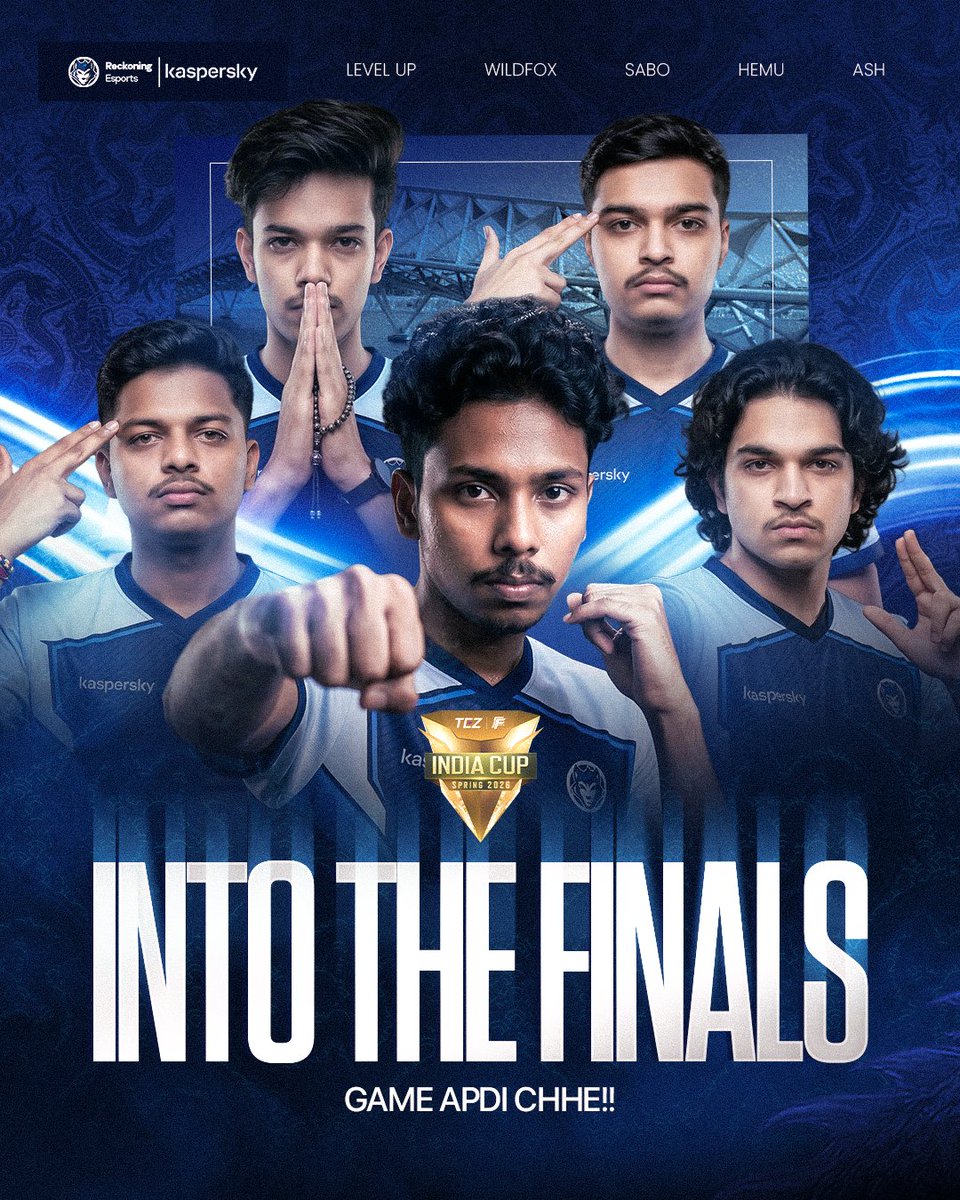ReckoningIndia's tweet photo. FROM GRIND TO GLORY 🏆
RECKONING ESPORTS QUALIFIED FOR FFMIC SPRING 2026 🔥

Ahmedabad Foxes are coming 🦊
“હવે ગેમ નહીં, ઇતિહાસ લખાશે!”🙌

#RGE #UnleashTheReckoning #Kaspersky #FFMIC https://t.co/Nxnjj0XSOZ