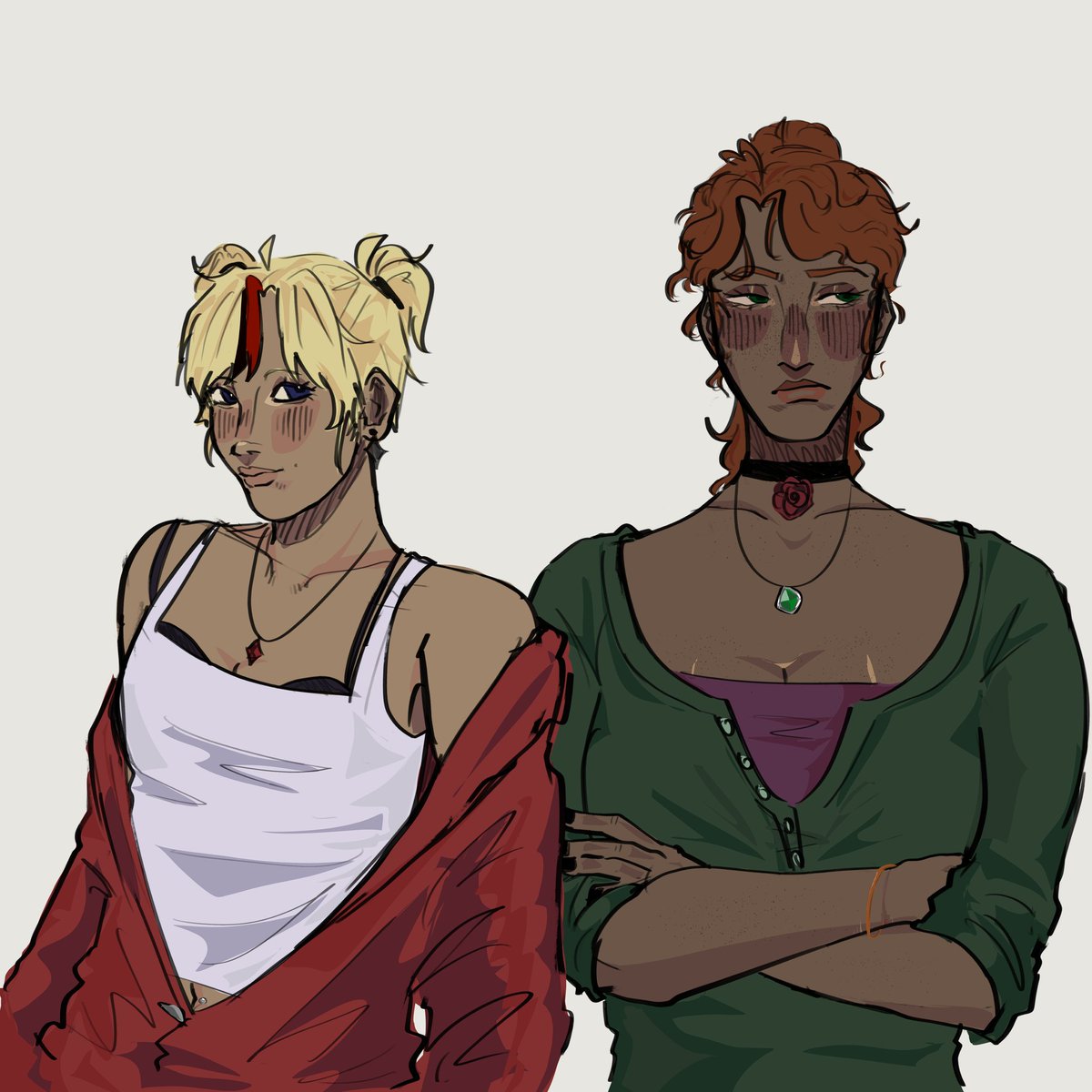 #harlivy highschool(?) au doodle