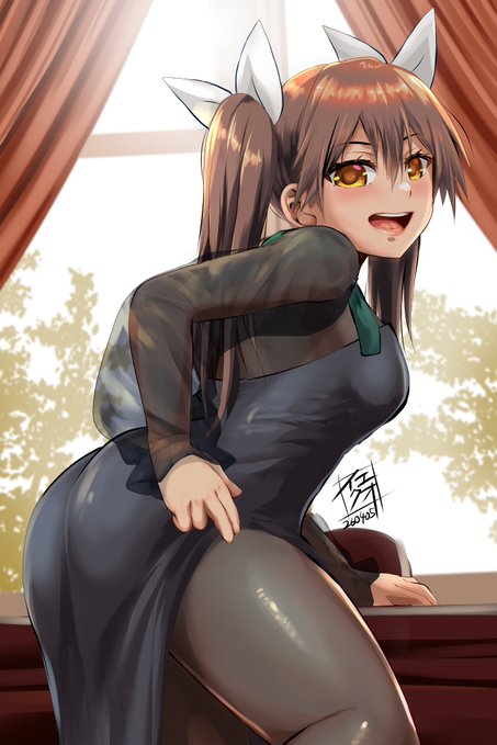 先日、呉の艦これ展で販売されていた利根のアクリルボードを戴いたのでひとつ描いておこうと思った絵(1/2) 