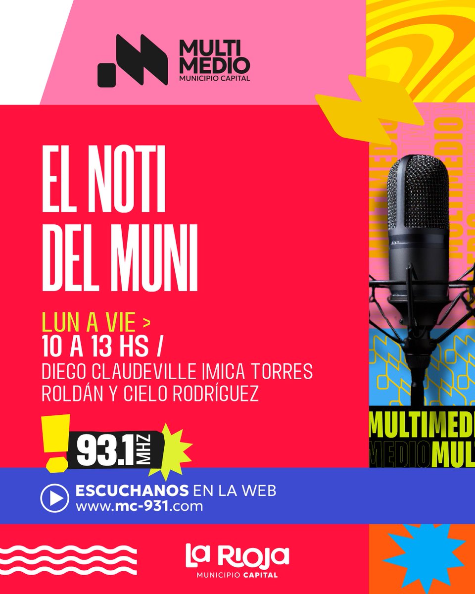 #Pone931 / #40Años - <a href="/DClaudeville/">Diego Claudeville 📻</a> y Mica Torres, le ponen una marcha mas a tus mañanas!!

Escucha en 93.1Mhz o mc-931.com / hasta las 13p.m.