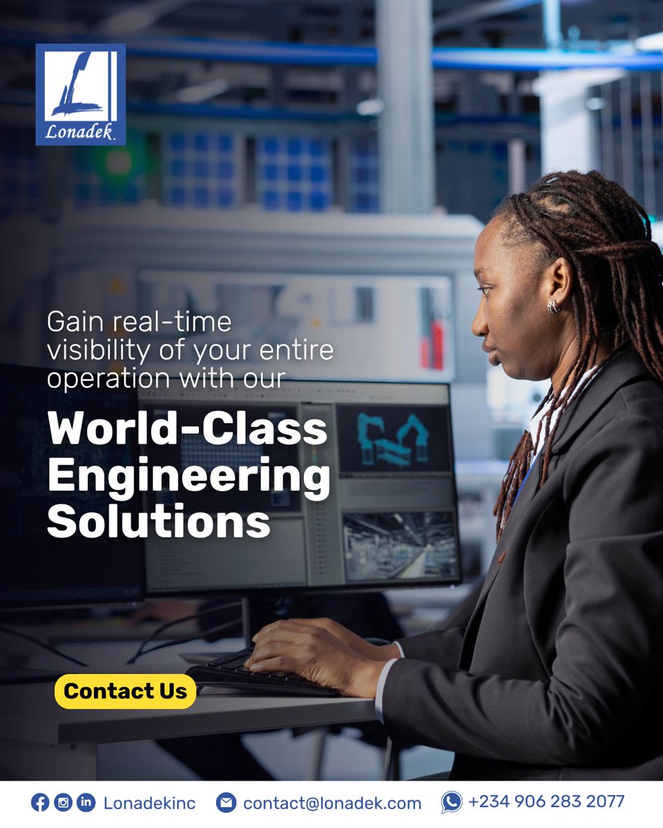LonadekInc's tweet image. Imagine having complete control and visibility over your entire operation in real-time – that’s what our Engineering Solutions bring to the table.

For more details:
Email: contact@lonadek.com
Whatsapp: +234 906 283 2077

#Lonadek #EngineeringSoftware #EngineeringSolutions