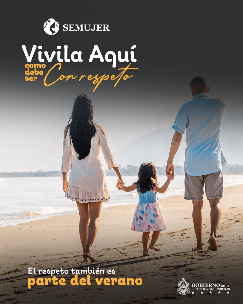 semujer_hn's tweet photo. El respeto también es parte de cada momento que compartimos.
Construyamos espacios donde disfrutar signifique sentirnos seguras y seguras, en familia y en comunidad.
Vivila aquí, como debe ser… con respeto. 💛
#VivilaAquí #ConRespeto #VeranoSeguro #Honduras #Cuidarnos https://t.co/a7oFlwAhVu