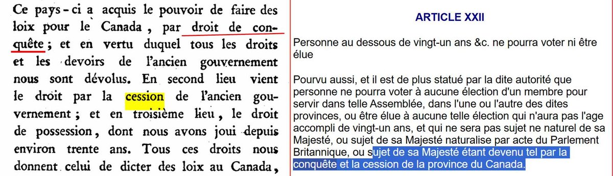 BaratonEdouard's tweet photo. Fondement de la légalité canadienne selon E. #Burke et l'#Acte constitutionnel de 1791
#droit de #Conquête https://t.co/x2NcGpj5Gi