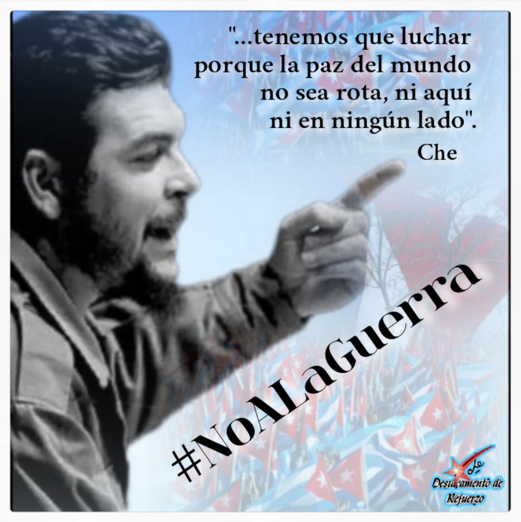 #DestacamentoDeRefuerzo//Por mi #CubaSoberana va este mensaje de paz reafirmando la decisión inclaudicable de continuar con nuestro proyecto social y de defenderlo al precio de cualquier sacrificio.

#NoALaIntervenciónNorteamericana