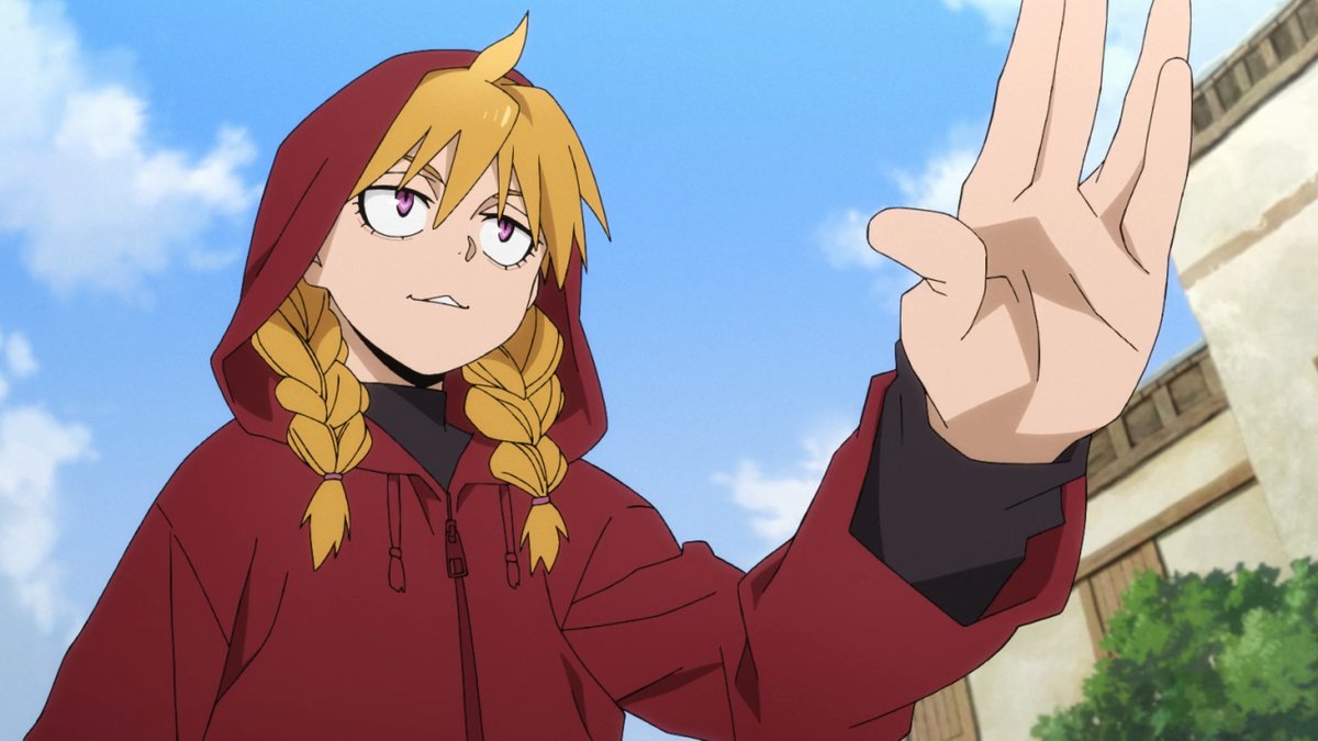 Frost_024's tweet photo. After the first episode of Yomi no Tsugai, the initial feeling that lingered with me is a subtle nostalgia, difficult to put into words. It feels like going back to the earlier works of Andou, to Fullmetal Alchemist but with a new, modern freshness. https://t.co/1TDEoeg8su