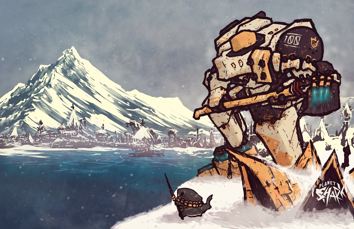 spectralidax's tweet photo. Happy Easter! Because we released the full version of Planet Shark (which can be found here https://t.co/f23BsR21zr ) I'm going to be reposting some of my favorite Planet Shark art this week until I run out. I hope you all enjoy. 5 https://t.co/mNTjFIekJy