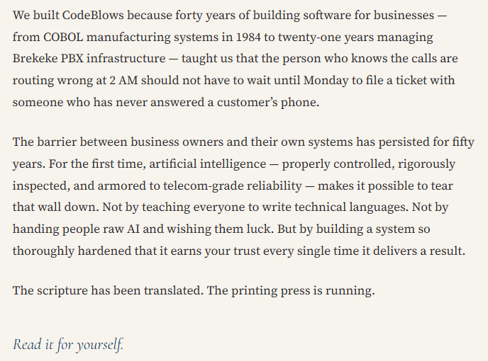 CodeBlows tweet media