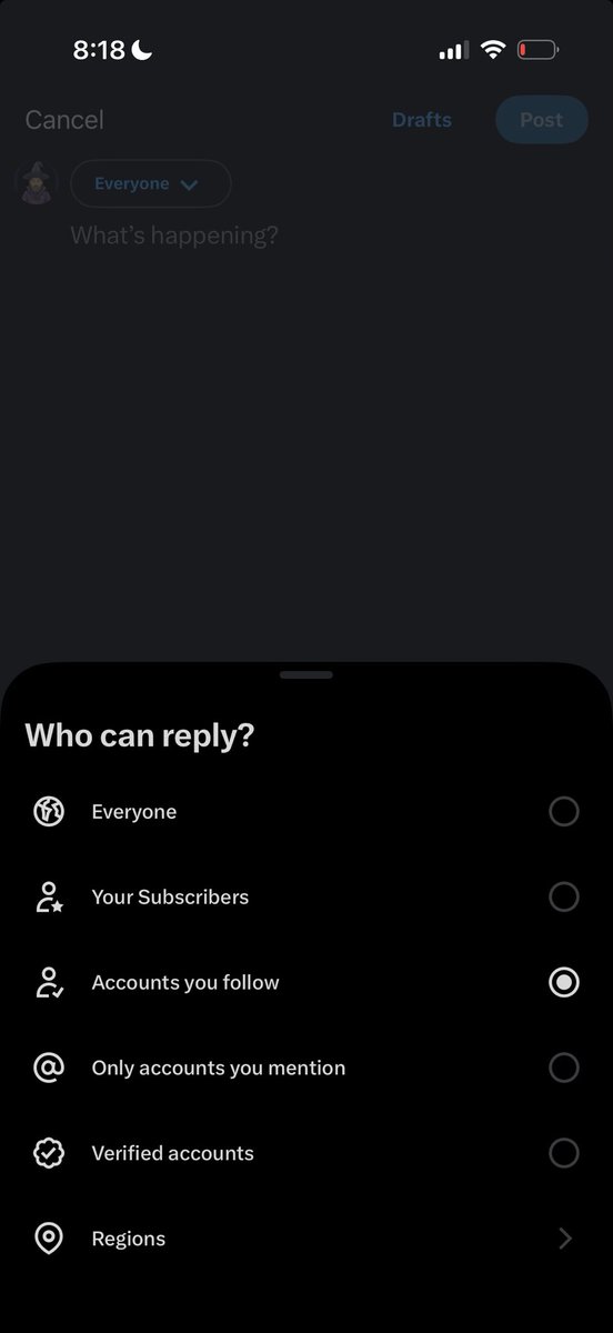 toly's tweet photo. .@nikitabier wtf does this reset between devices.  Why can’t it be sticky? https://t.co/B0s2C2g10O