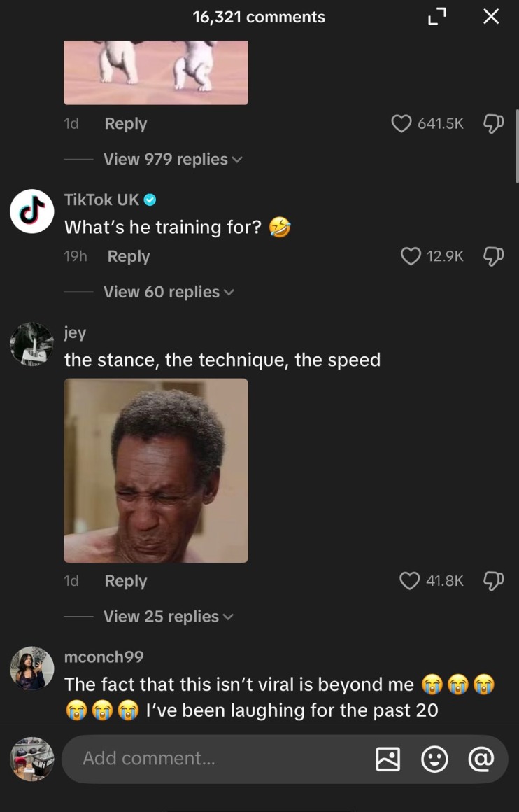collymaa's tweet photo. This dog on tiktok has generated over 60 MILLION VIEWS and people are calling it the Creed Dog

Launched on CASHBACK

The Dog's name is Mustang (check proof)

Even the official tiktok account commented on the video

This is HUGE.

https://t.co/vveFKpvodR https://t.co/NH4STWcs5A